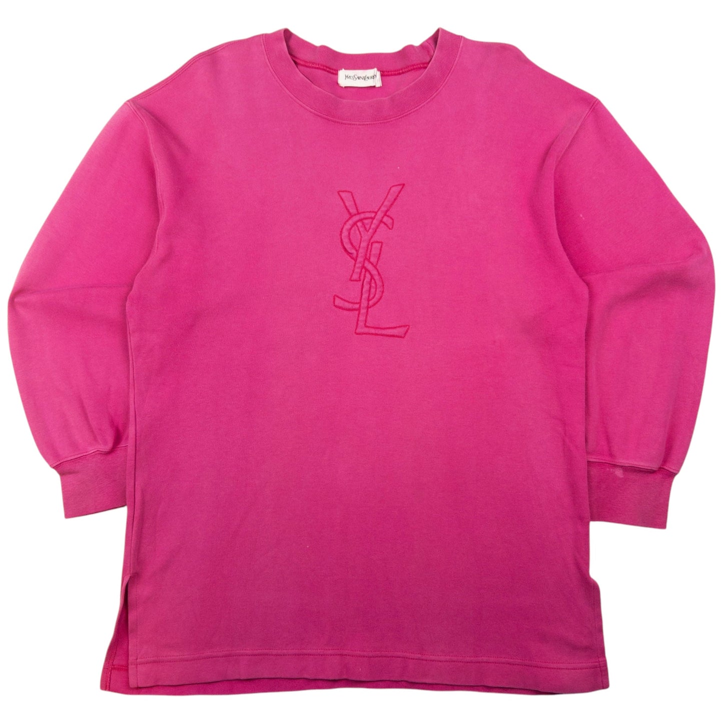 Vintage YSL Yves Saint Laurent Embroidered Sweatshirt Womens Size M