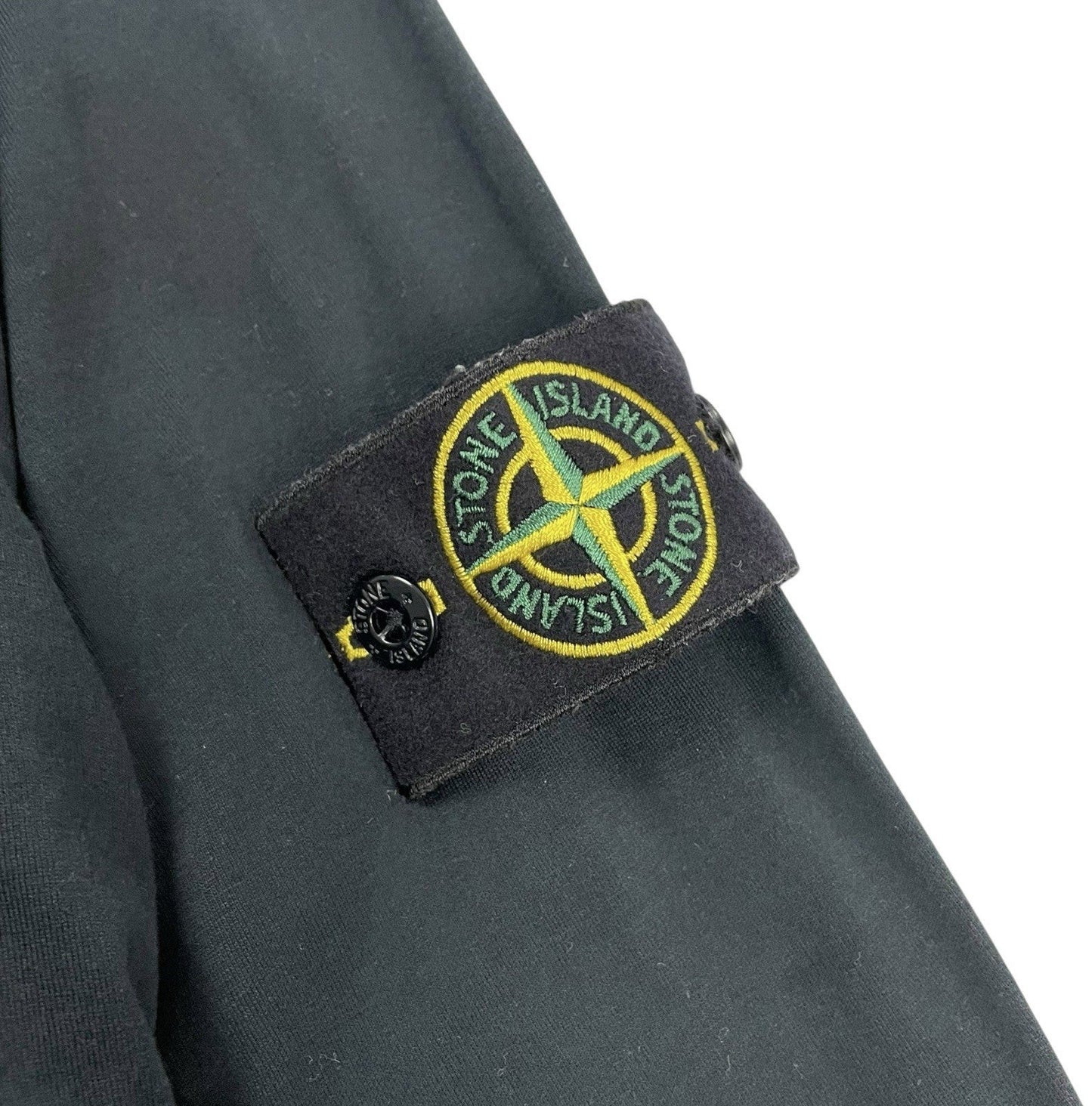 Stone Island Long Sleeve Polo, Size XL | Stone island, Black