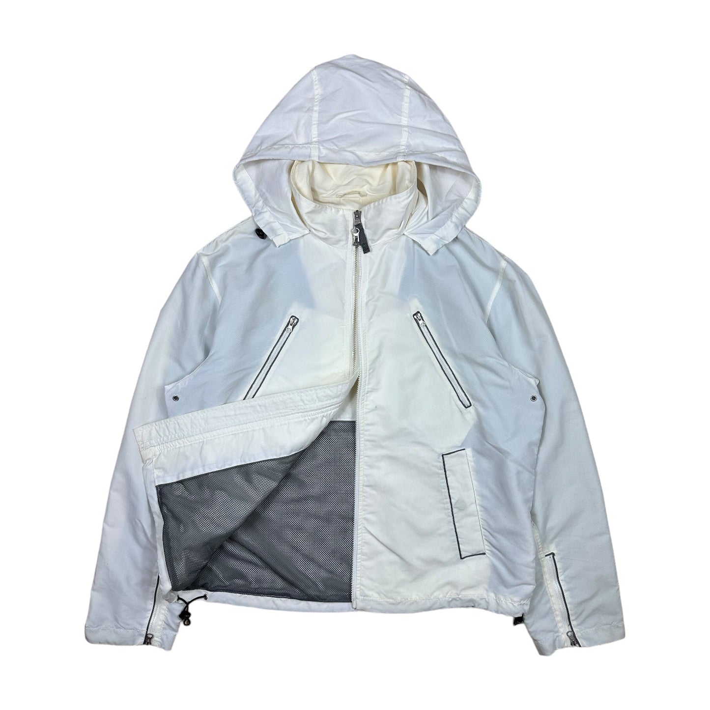 Armani Jeans Short Zip White Jacket