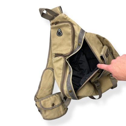 2000's Canvas Multipocket Sling Bag | Default Title, Red