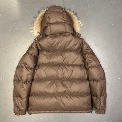 Camp 7 Fur Hood Puffer Jacket In Brown ( S )