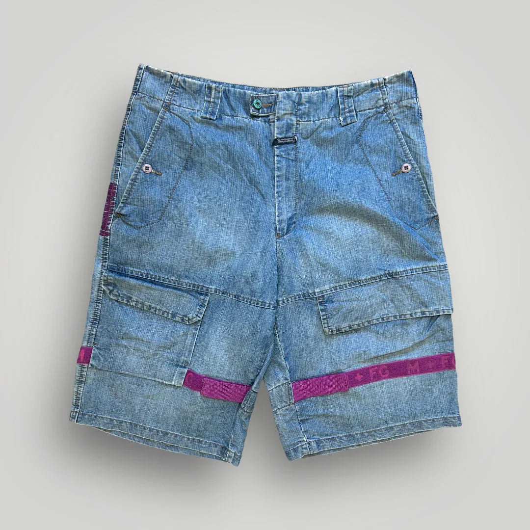 Marithé François Girbaud Cargo Jorts 36”