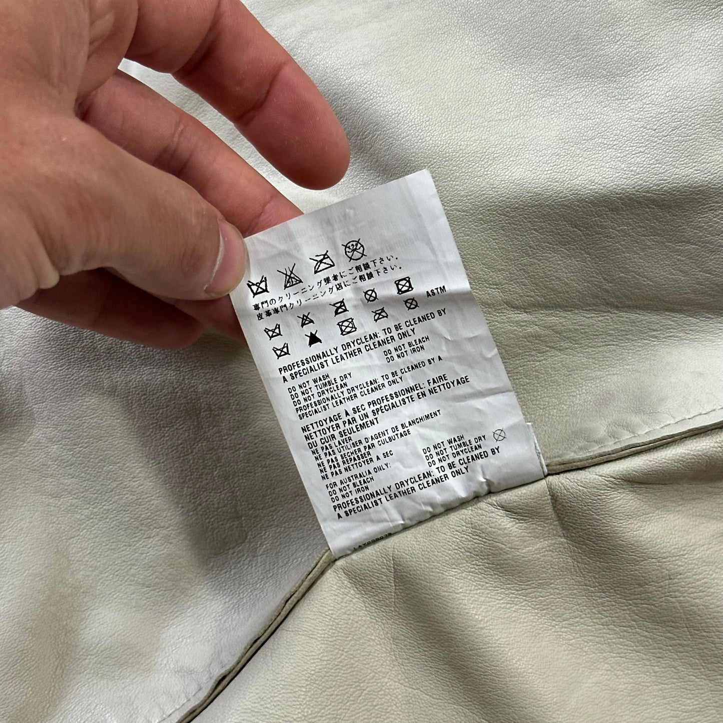 Prada Milano 2007 Suede Leather Double Pocket Logo Jacket - IT56 | Default Title, Cream