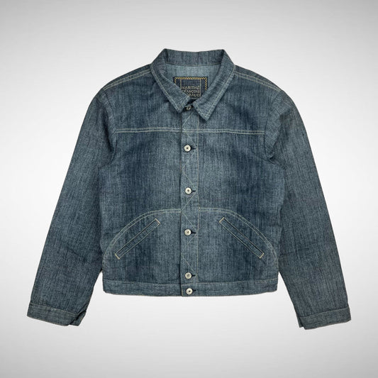 M+F Girbaud Faded Denim Button-Up Jacket (1990s)