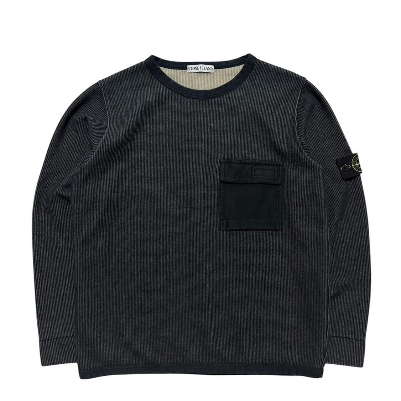 Stone Island Spring/Summer 1999 Ribbed Crewneck | Large, Black