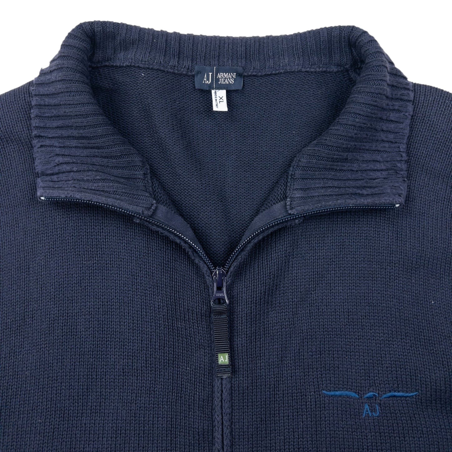 Vintage 2000s Armani Jeans Zip Up Jumper Size M