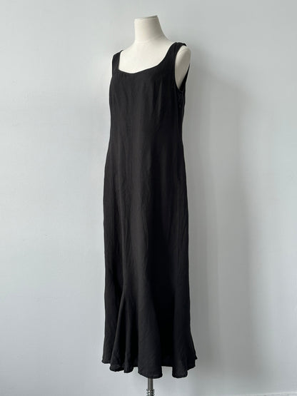 Max Mara Weekend 2000s Pure Linen Floor Length Dress - M-L