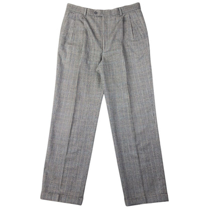 Vintage YSL Yves Saint Laurent Checkered Jacket & Trousers Suit Set Size XL