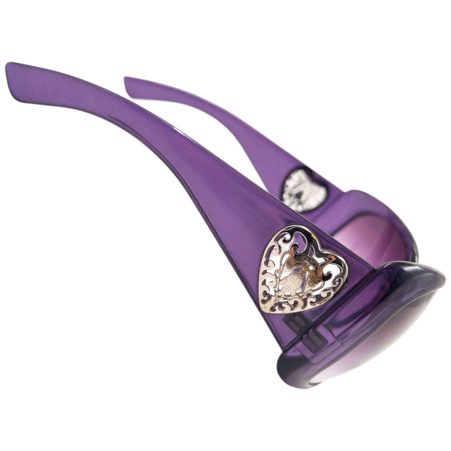 Vintage 2000s Gucci Heart Cut-Out Sunglasses | O/S, Purple