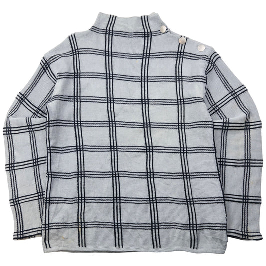 Vintage Emporio Armani Checkered Wool Knit Jumper Size M
