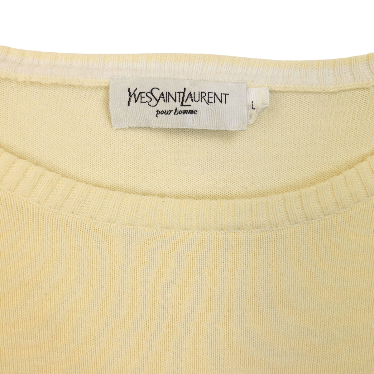 Vintage 2000s YSL Yves Saint Laurent Lightweight Jumper Size M | Medium, Cream
