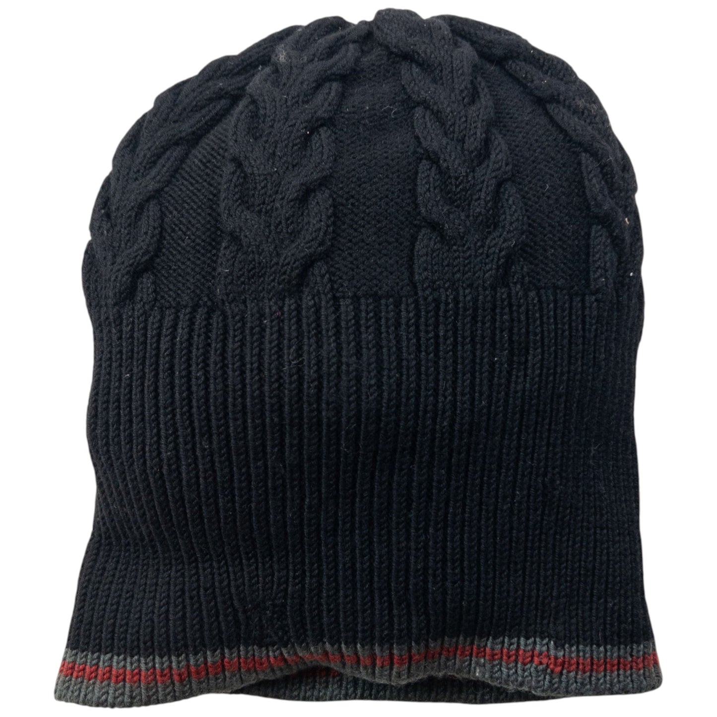 Vintage 2000s Gucci Wool Knit Beanie Hat Size L | Large, Black