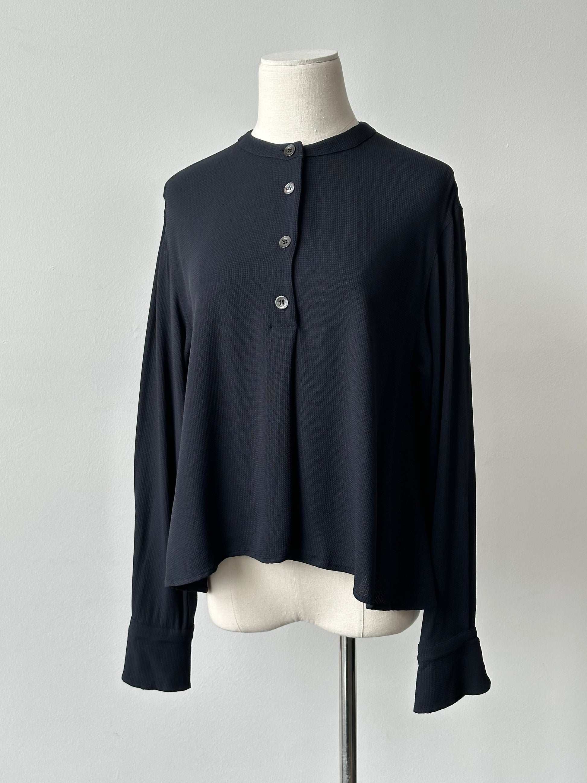 Mani 1990s Button Neck Cropped Top - S-M