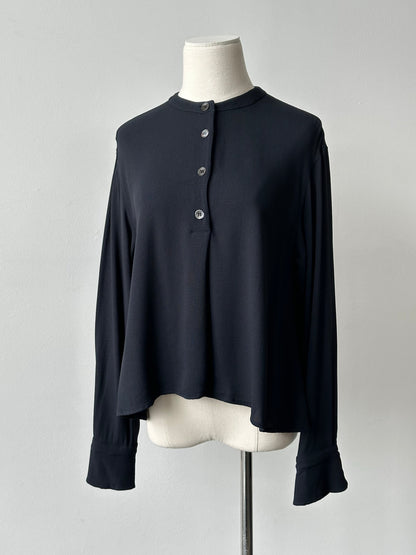 Mani 1990s Button Neck Cropped Top - S-M