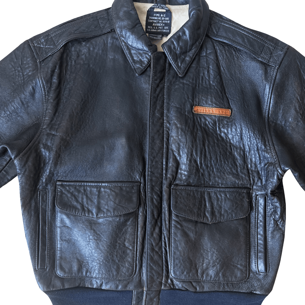 Avirex 1990 'Alpha Jet' A2 Leather Flight Jacket - L | Large, Red