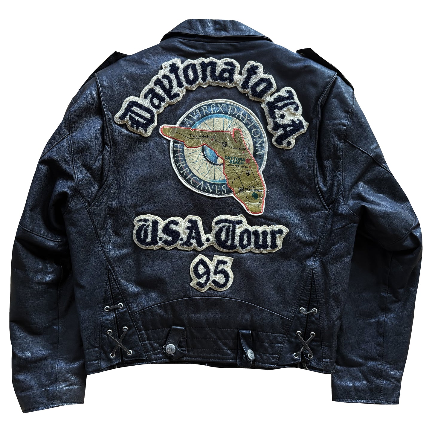 Avirex 'Daytona to LA' Leather Biker Jacket - M