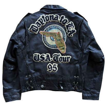 Avirex 'Daytona to LA' Leather Biker Jacket - M
