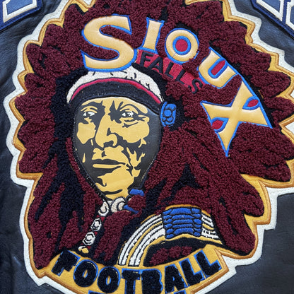 Avirex Sioux Football Team Leather Varsity Jacket - L