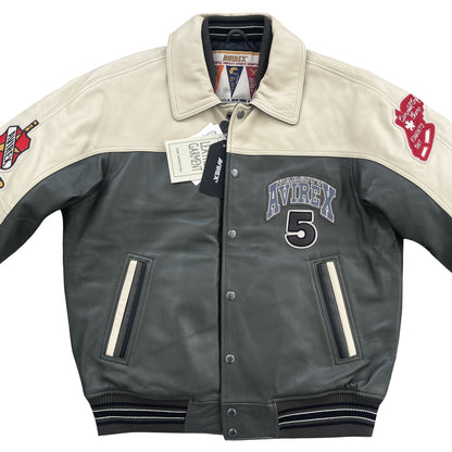 Avirex Wildbears Leather Varsity Jacket - M