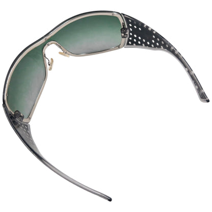 Vintage 2000s Dior Quadrille Shield Sunglasses | O/S, Black