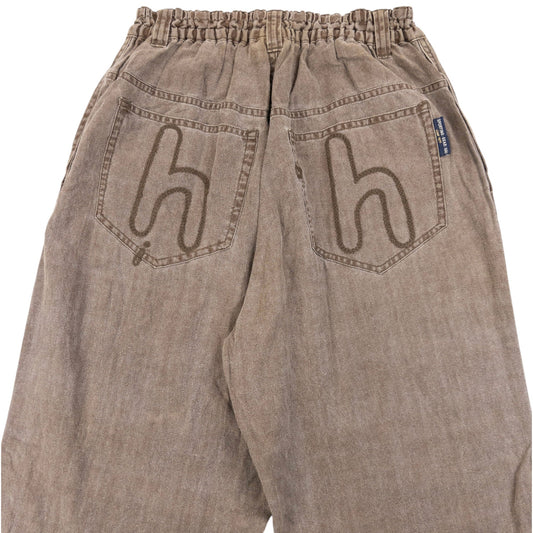 Vintage 90s Hai Sporting Gear By Issey Miyake Linen Trousers Size S | Small, Beige