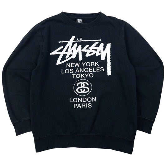 Vintage Stussy World Tour Graphic Sweatshirt Size S