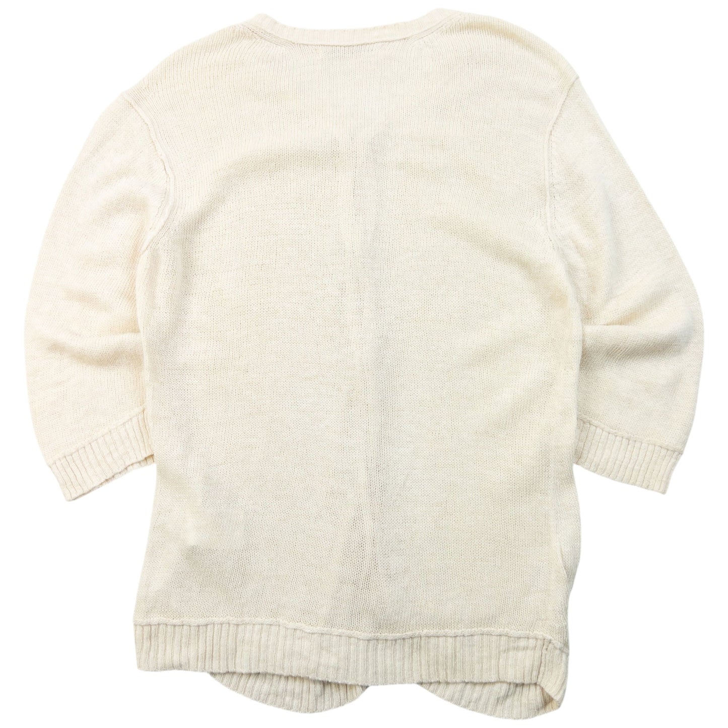 Vintage 2000s Yohji Yamamoto Knitted Silk Cardigan Womens Size S | Small, Cream