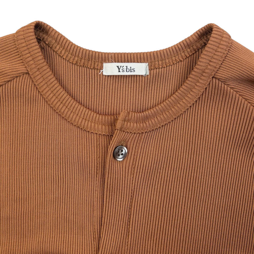 Vintage 90s Yohji Yamamoto Ribbed Cardigan Womens Size S | Small, Brown