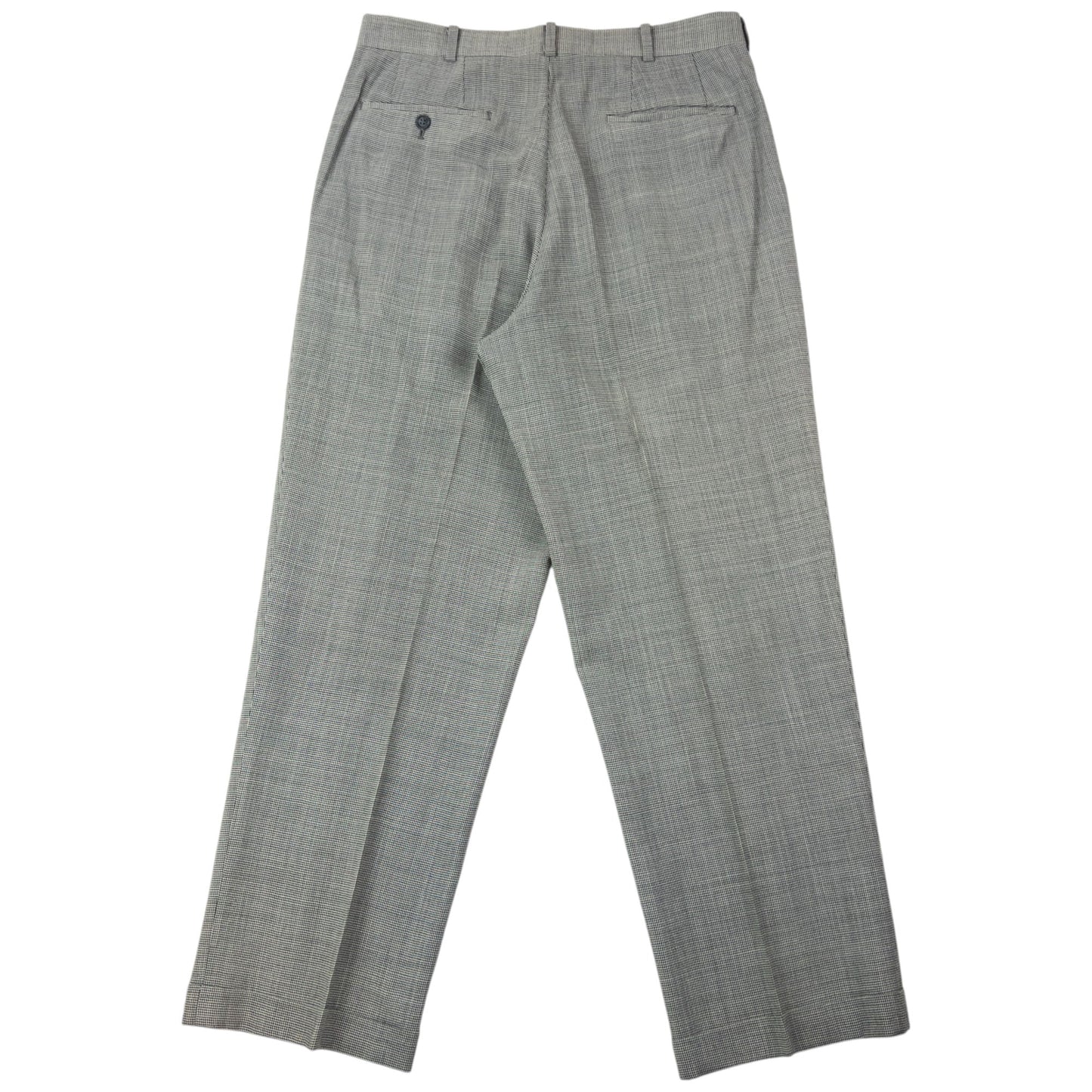 Vintage 90s Issey Miyake Checkered Jacket & Trousers Suit Set Size L | Large, Grey