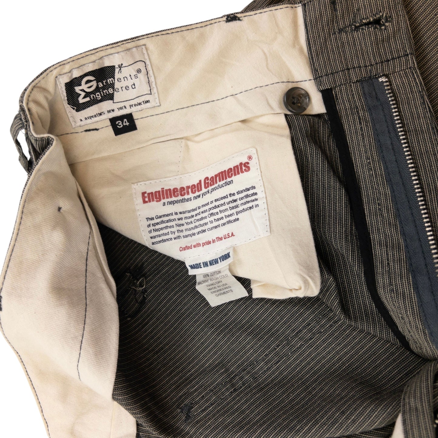 Vintage Engineered Garments Striped Trousers Size W34