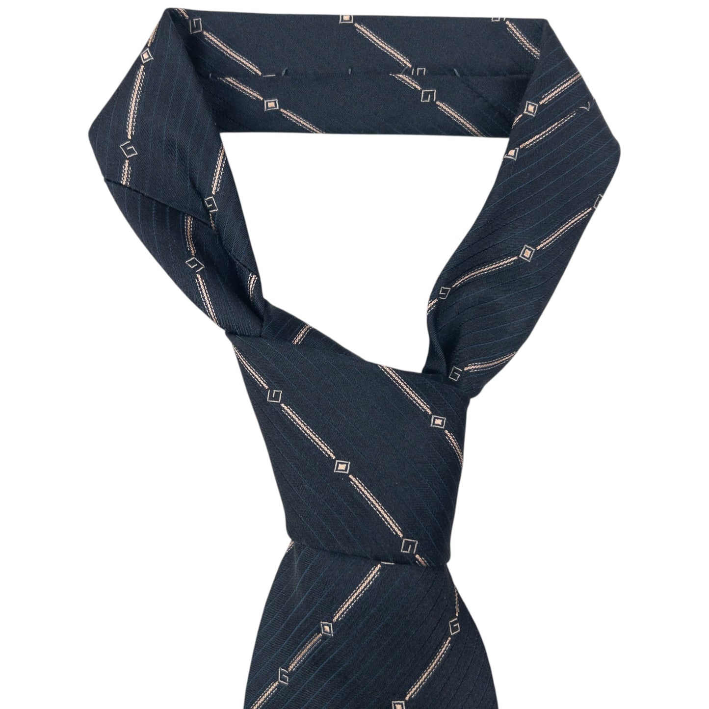 Vintage 2000s Gucci Striped Silk Tie | O/S, Cream