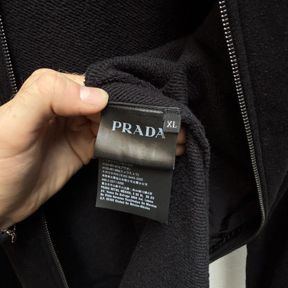Prada Sport Zip Up Hoodie (XL) | Extra Large, Black