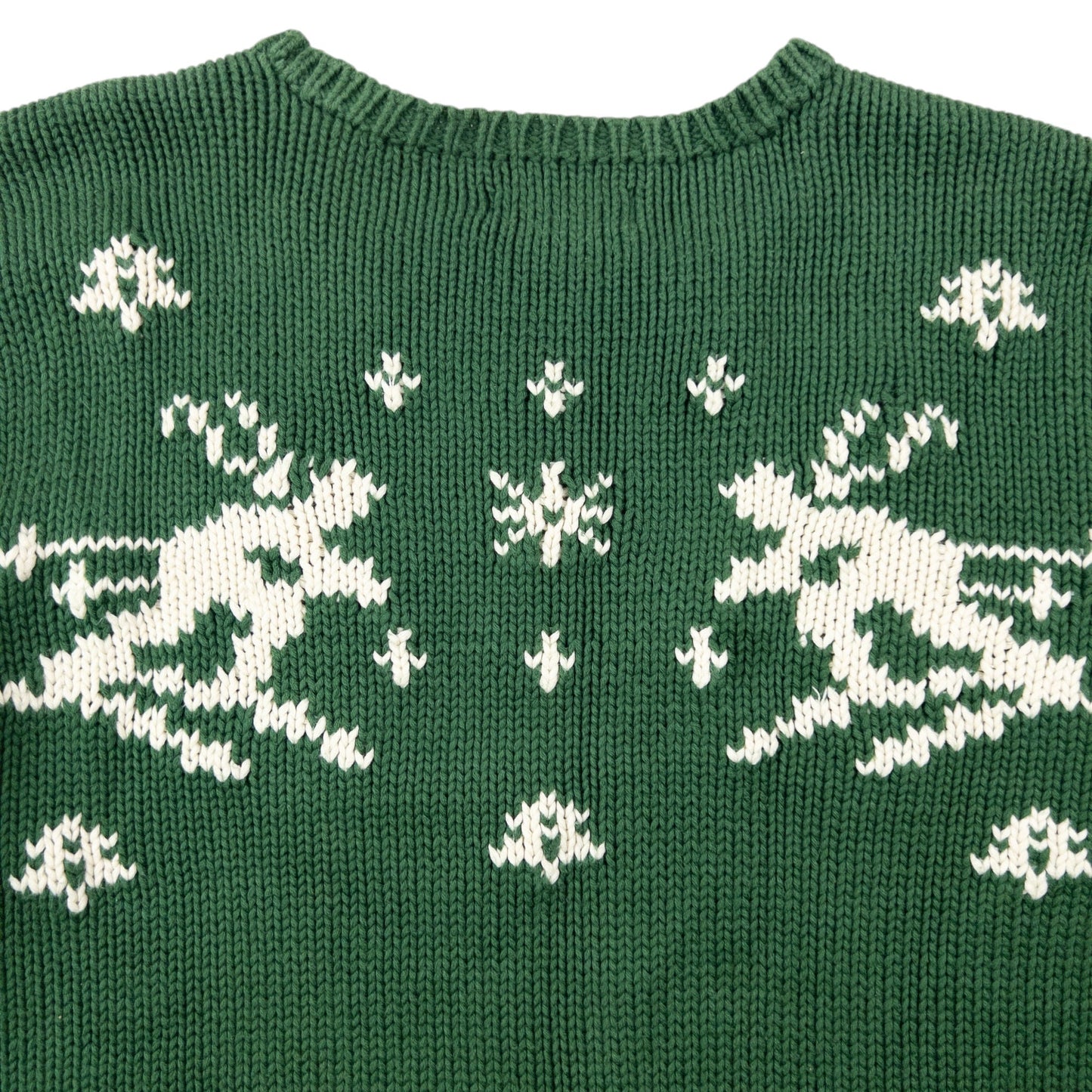 Vintage 90s Polo Ralph Lauren Knitted Skiing Jumper Size S | Small, Green