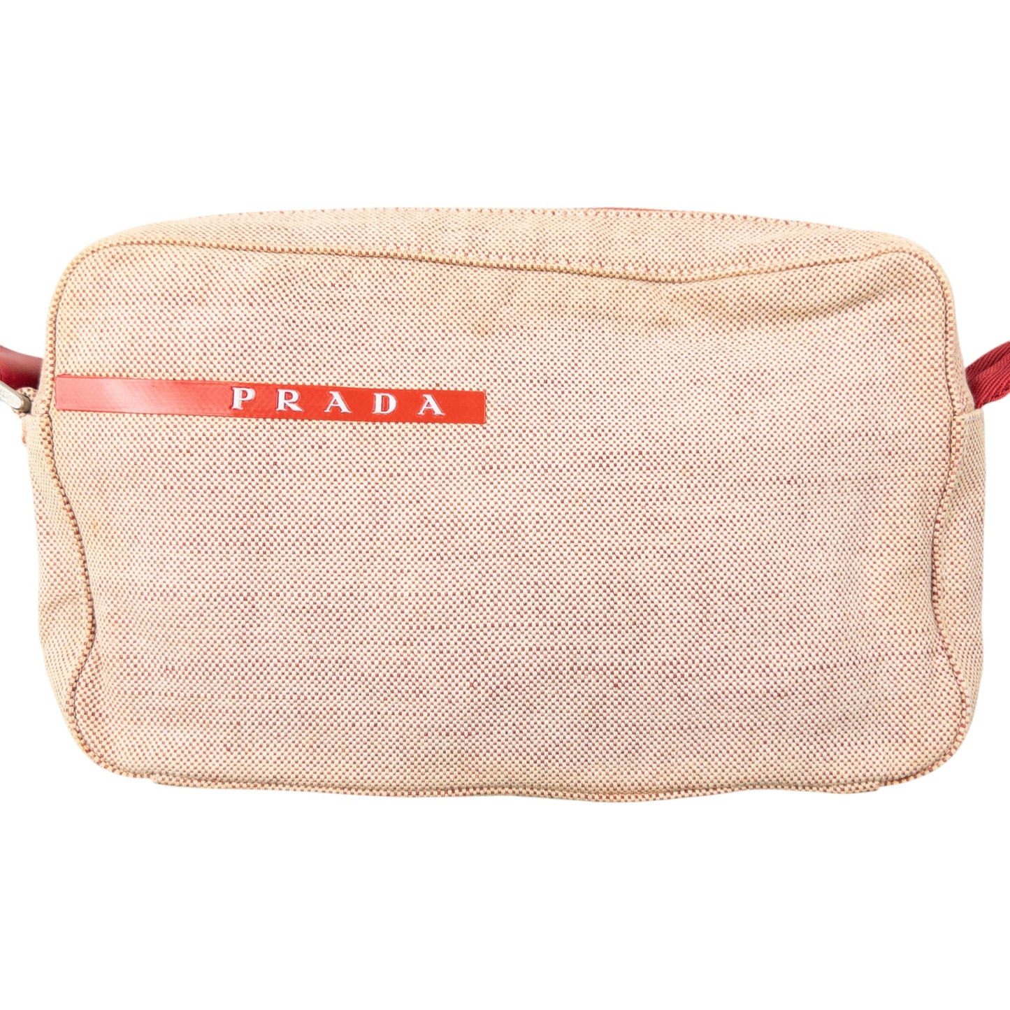 Vintage 1999 Prada Sport Canvas Crossbody Bag | O/S, Beige