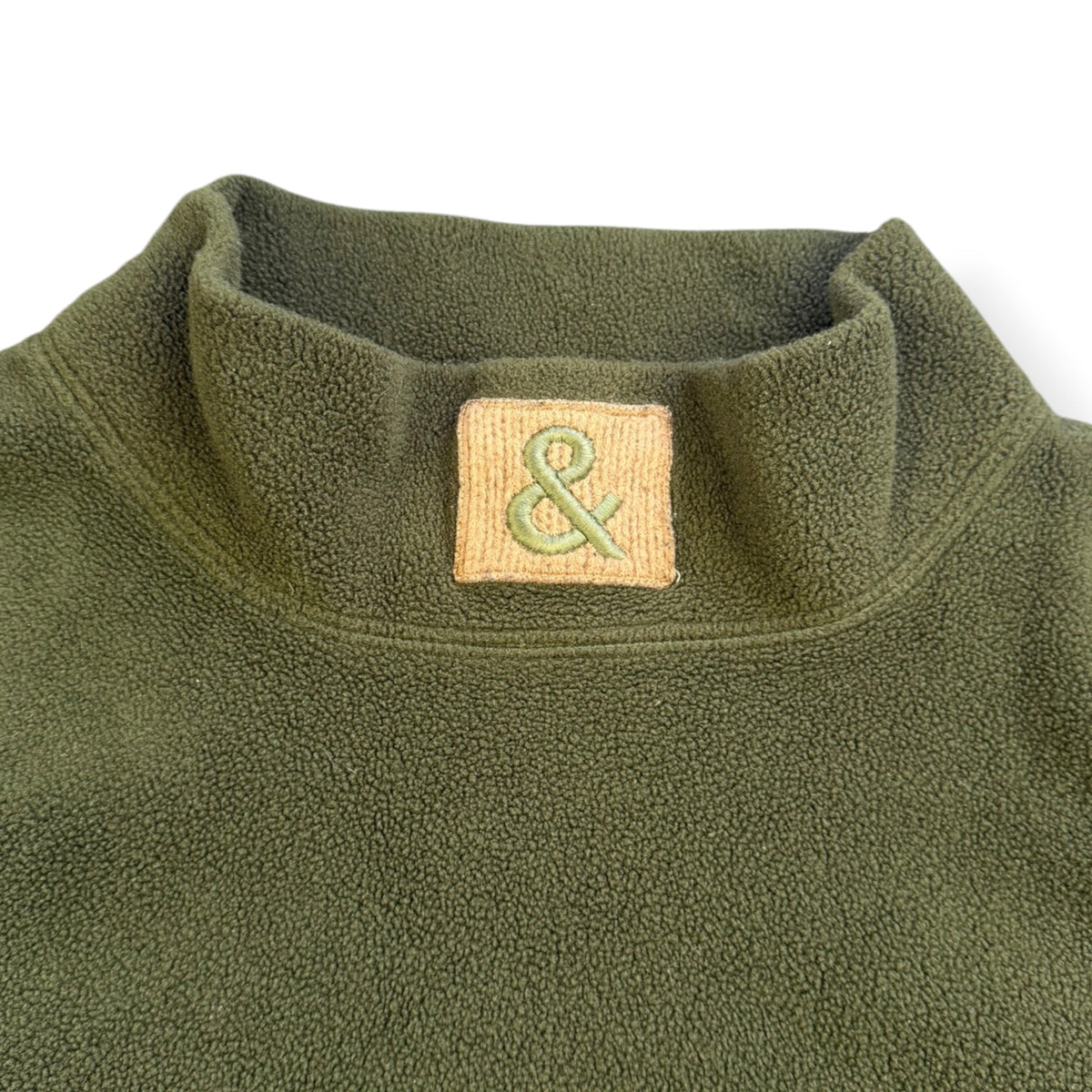 2000's Dolce & Gabbana Mock Neck Fleece Sweatshirt (L) | Large, Green