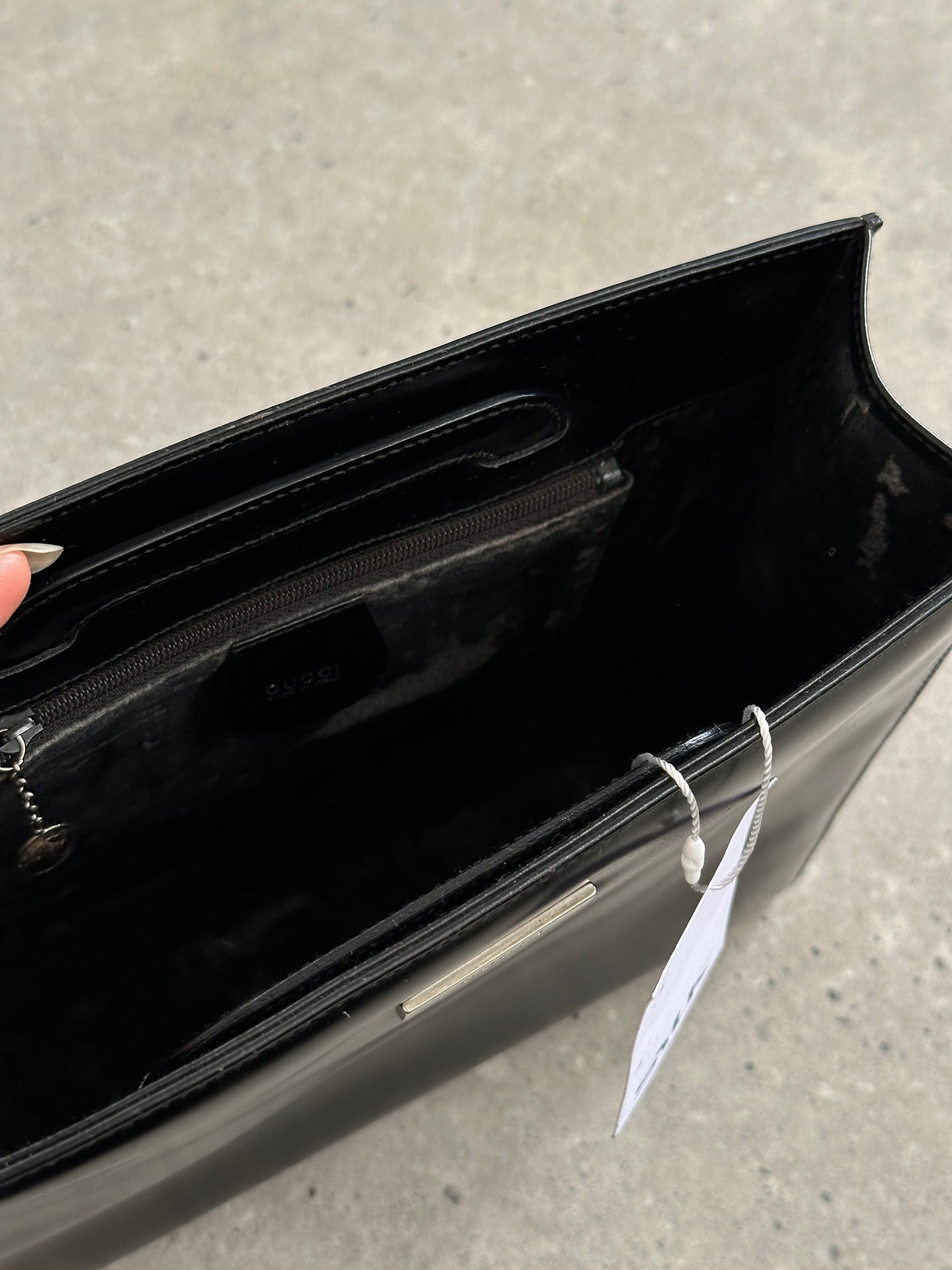 Gucci 1990s Tom Ford 2 in 1 Leather & Vinyl Hand Bag