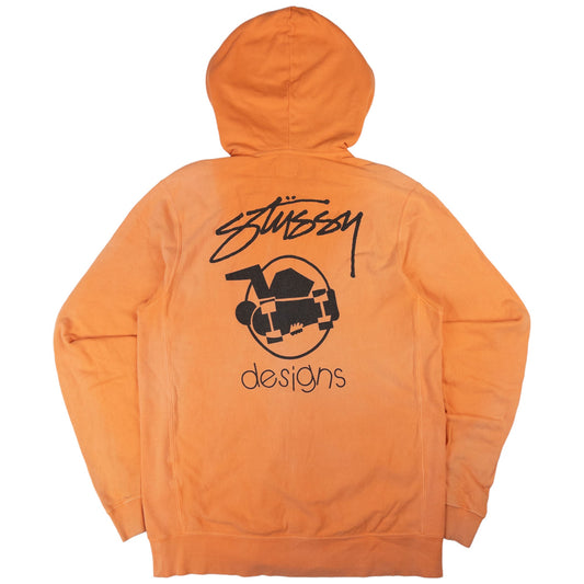 Vintage Stussy Zip Up Skateboard Hoodie Size M