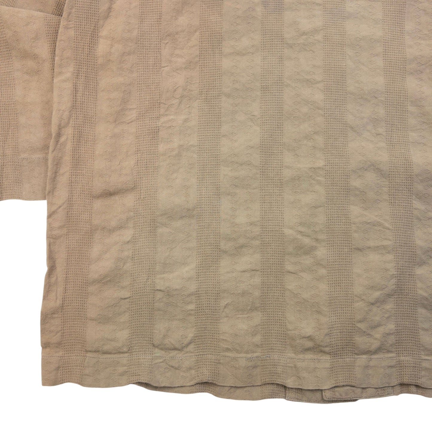 Vintage 90s Issey Miyake Striped Long Sleeve Button Up Shirt Size M | Medium, Beige