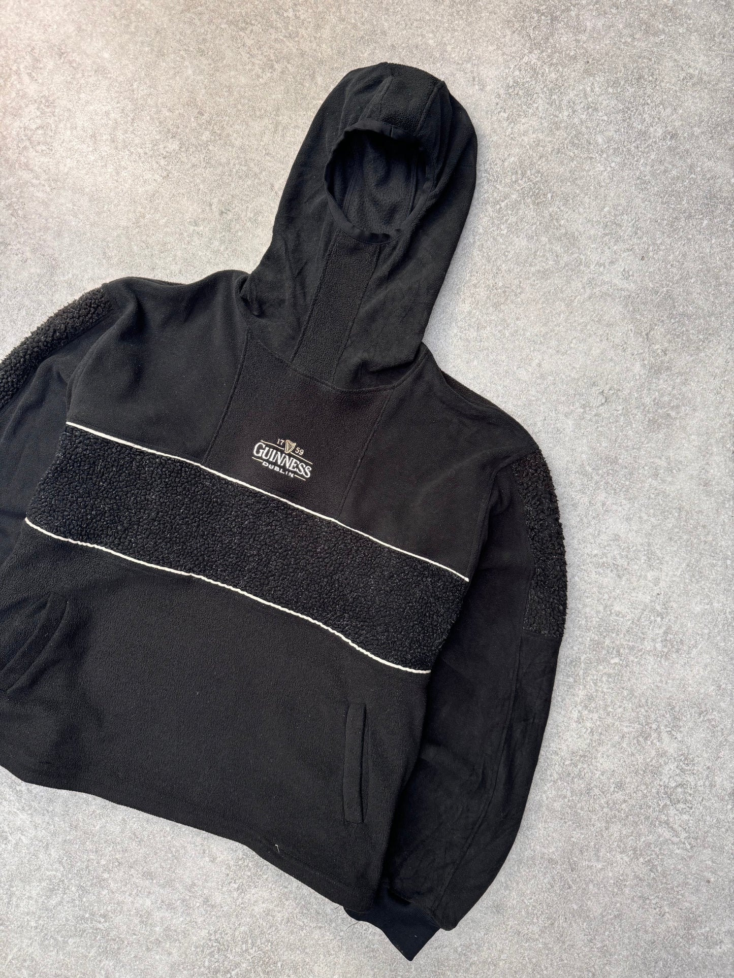 VT Rework: Guinness Fleece Panelled Logo Hoodie