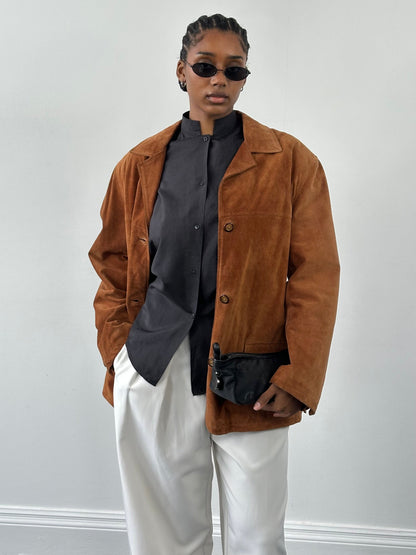 Italian Vintage 1990s Suede Jacket - L