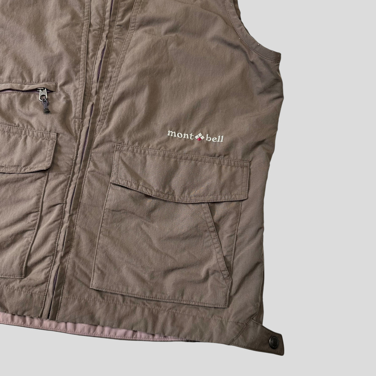 Montbell 00’s Mesh Panelled Utility Vest - S | Taupe