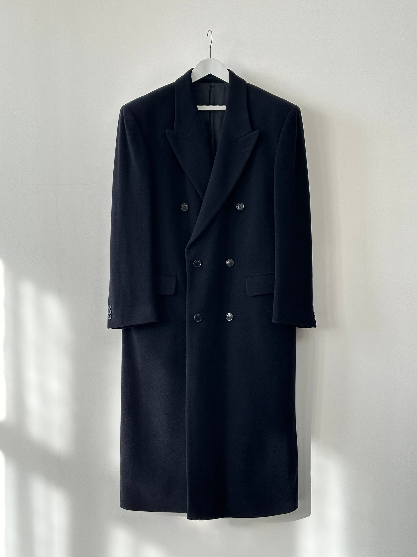 Pierre Cardin 1990s Wool Cashmere Double Breasted Floor Length Coat - XL