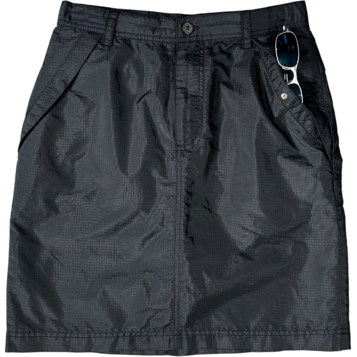 Calvin Klein Jeans 00's Nylon Ripstop Mini Skirt UK 8/10 | 8/10, Black