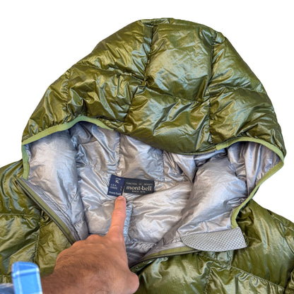 Montbell Superior Down Parka Puffer Jacket In Khaki Green (XL) | XL, Green