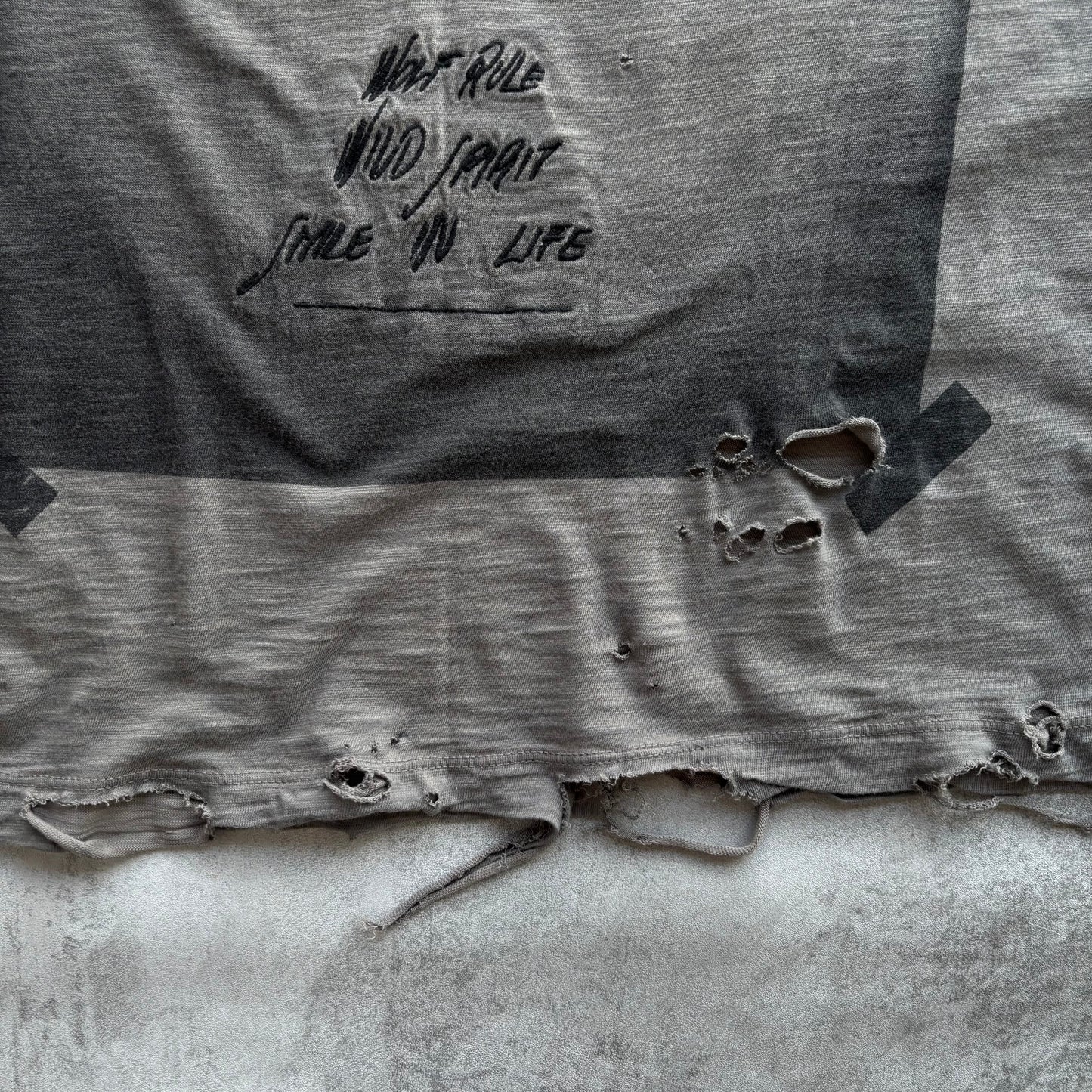 DIESEL DISTRESSED TOP | O/S, Red