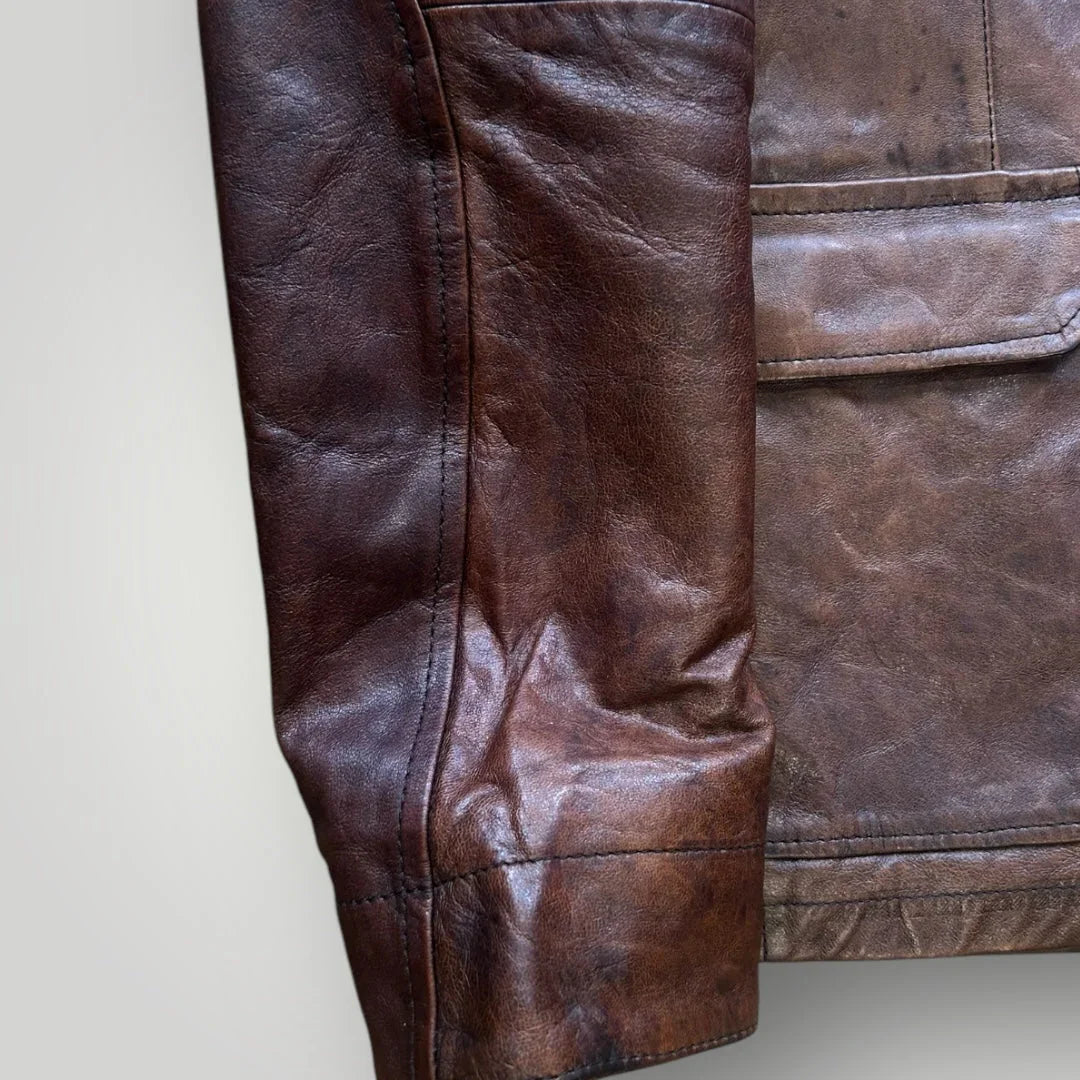 C.P. Company Leather Goggle Jacket with MTP Liner Size 50 BNWT