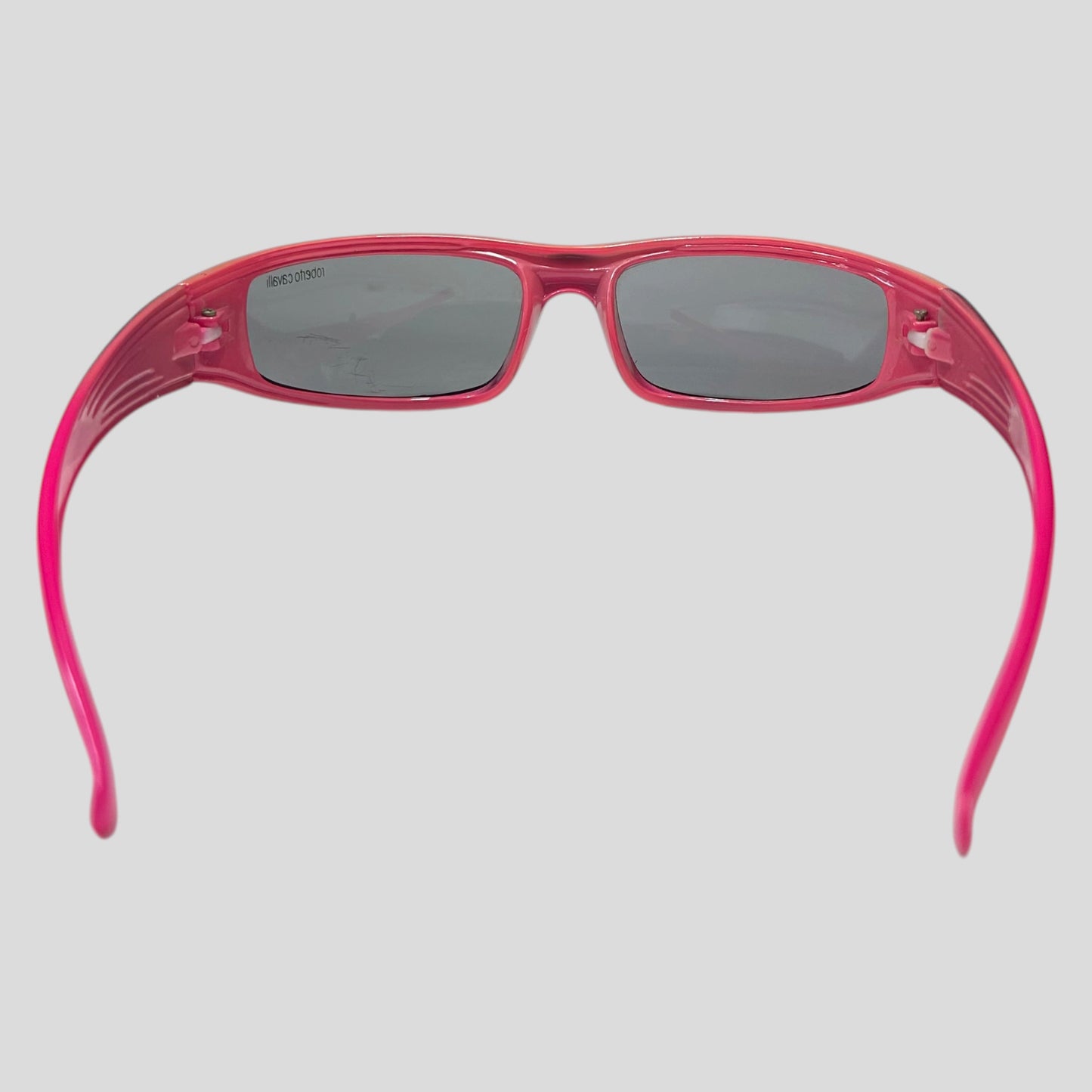 Roberto Cavalli 00’s Hot Pink Gradient Wraparound Sunglasses | O/S, Black