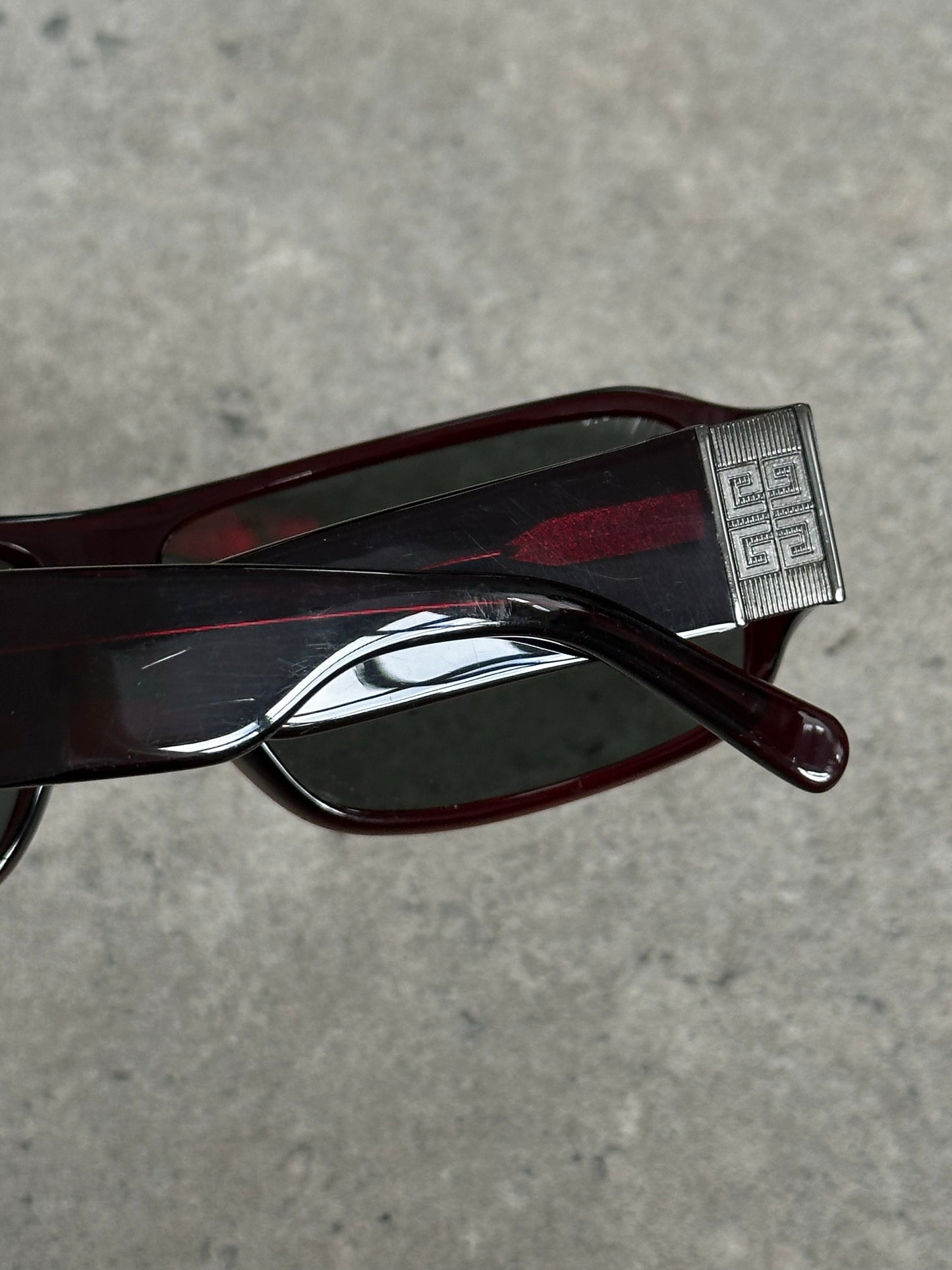 Givenchy 2000s Oversized Rectangle Logo Sunglasses