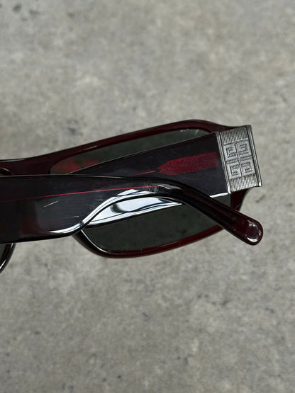 Givenchy 2000s Oversized Rectangle Logo Sunglasses