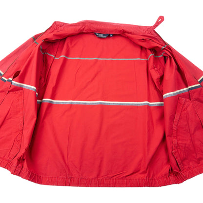 Vintage 90s Polo Ralph Lauren Striped Zip Up Jacket Size M | Medium, Red